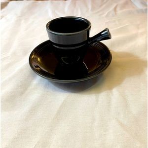 Fiesta Ware Black (retired) Stick Handle Cup & Saucer - Demitasse
$29.00